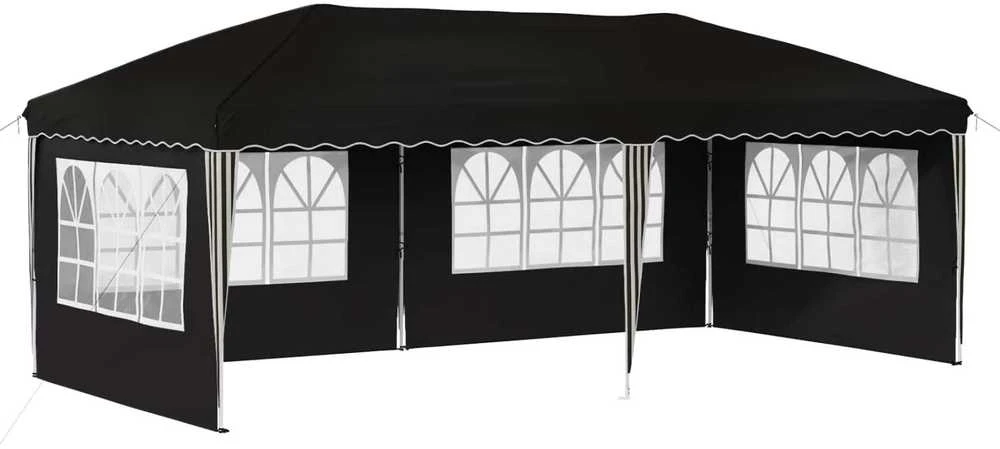 Pop-up šventinis palapinė 575 x 289 x 245 cm Juoda