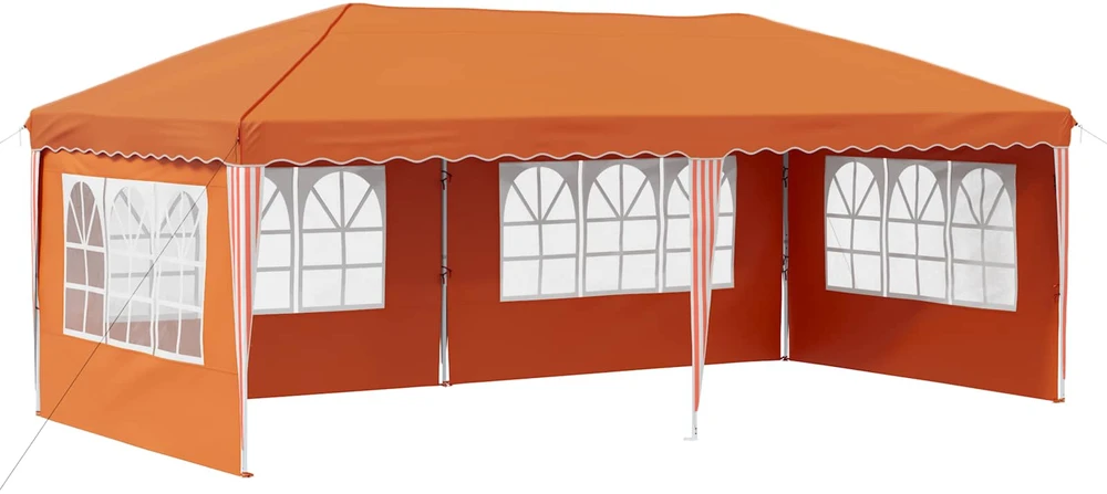 Pop-up šventinis palapinė 575 x 289 x 245 cm Oranžinė