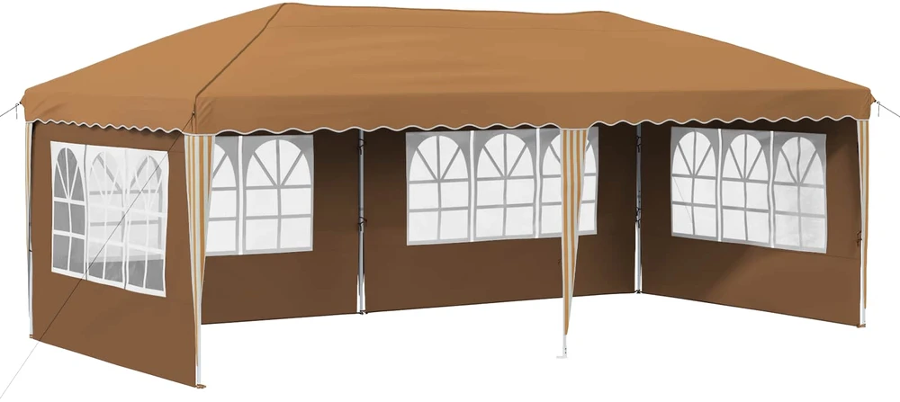 Pop-up šventinis palapinė 574 x 289 x 245 cm Smėlio
