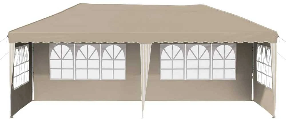 Pop-up šventinis palapinė 575 x 289 x 245 cm Kreminė