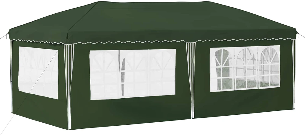 Pop-up šventinis palapinė 575 x 289 x 245 cm Žalia
