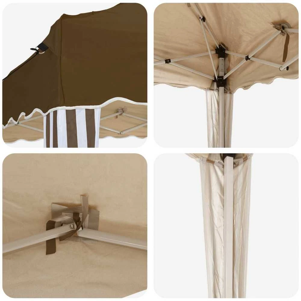 Pop-up šventinis palapinė 575 x 290 x 245 cm Taupe