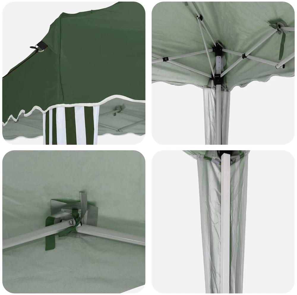 Pop-up šventinis palapinė 575 x 290 x 245 cm Žalia