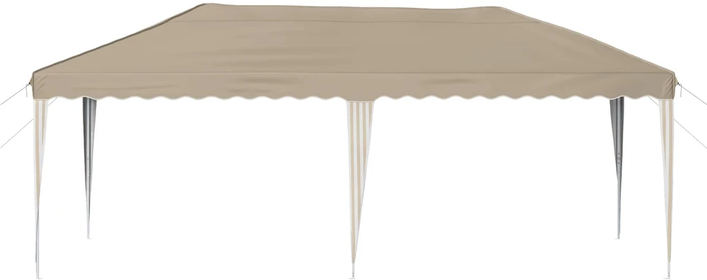 Pop-up šventinis palapinė 575 x 290 x 245 cm Kreminė