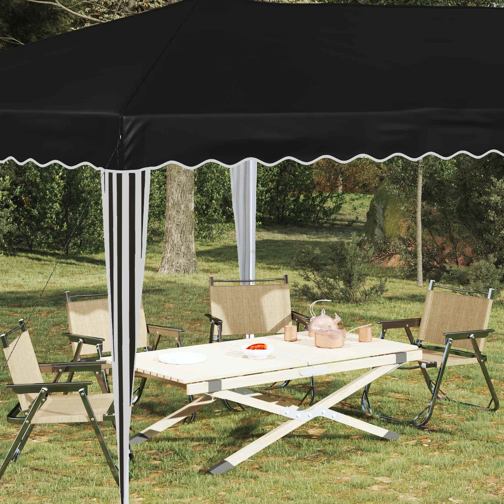 Pop-up šventinis palapinė 575 x 290 x 245 cm Juoda
