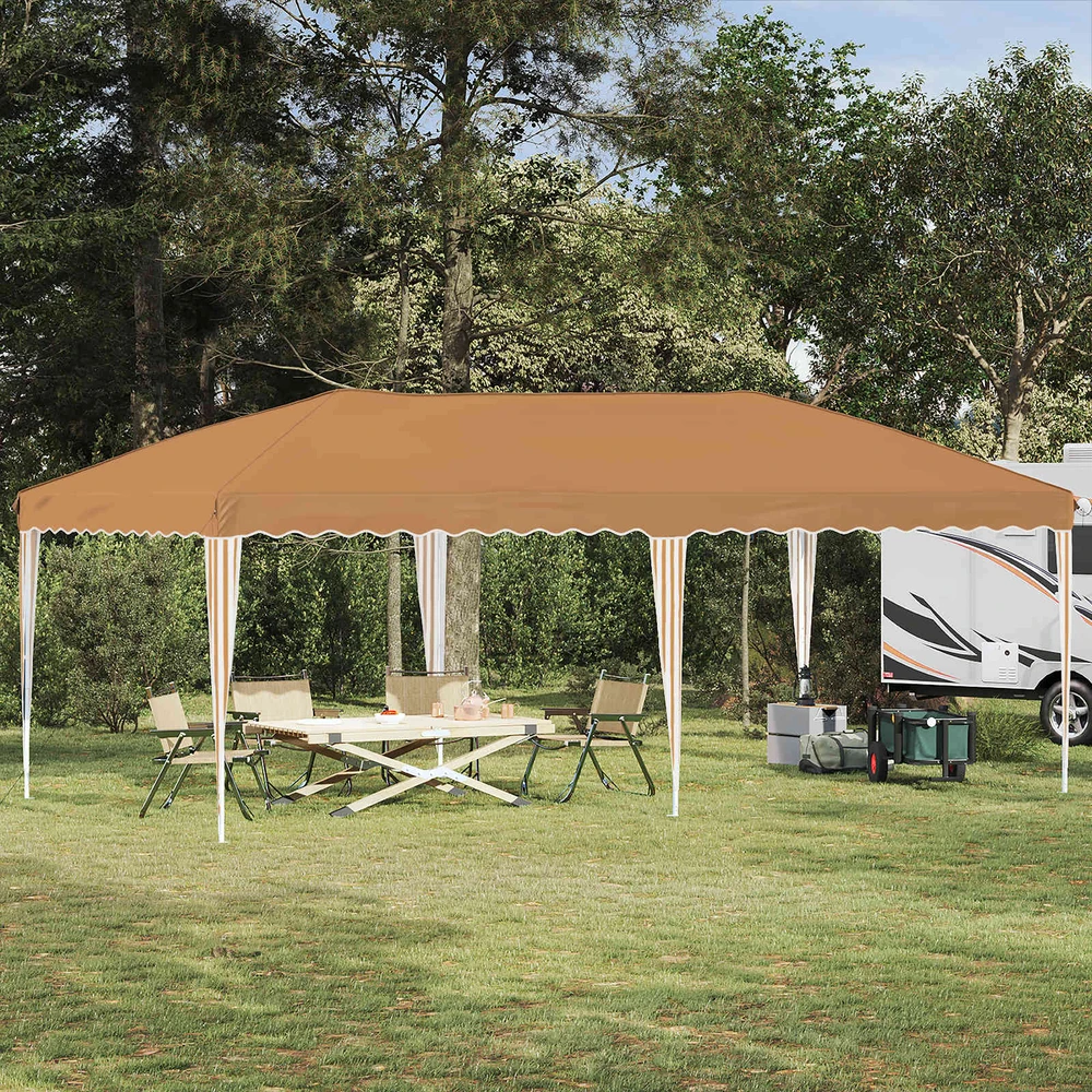 Pop-up šventinis palapinė 575 x 290 x 245 cm Smėlio