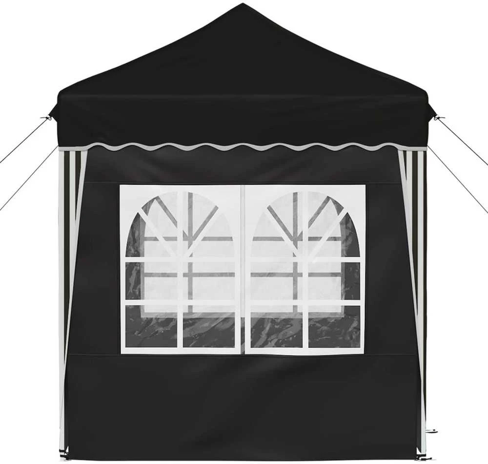 Pop-up šventinis palapinė 195 x 195 x 245 cm Juoda