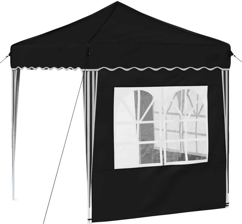 Pop-up šventinis palapinė 195 x 195 x 245 cm Juoda