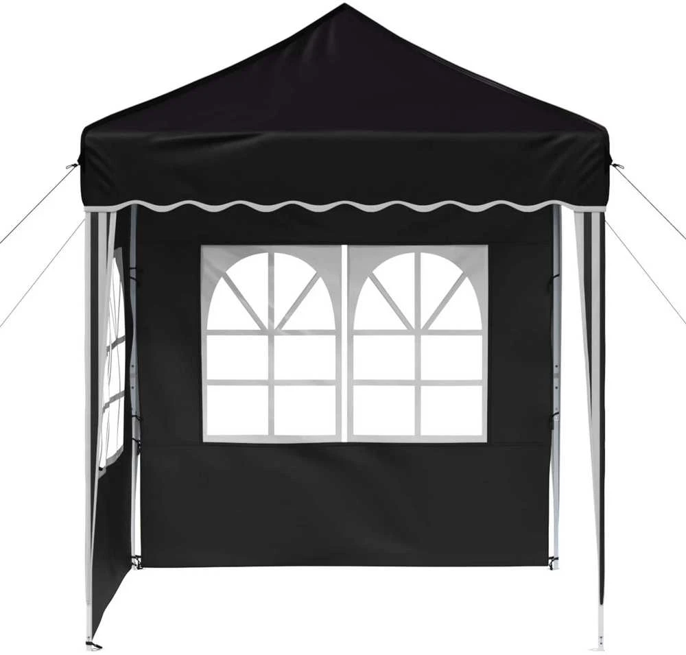 Pop-up šventinis palapinė 195 x 195 x 245 cm Juoda