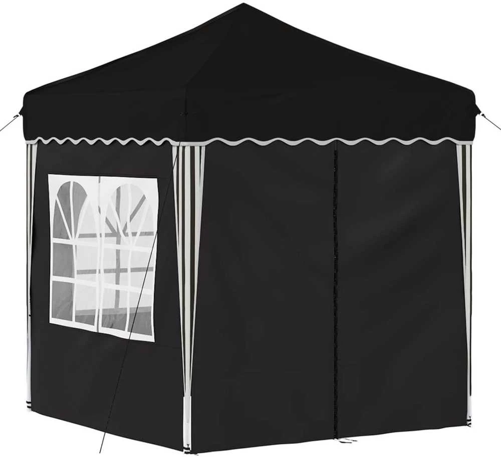 Pop-up šventinis palapinė 195 x 195 x 245 cm Juoda