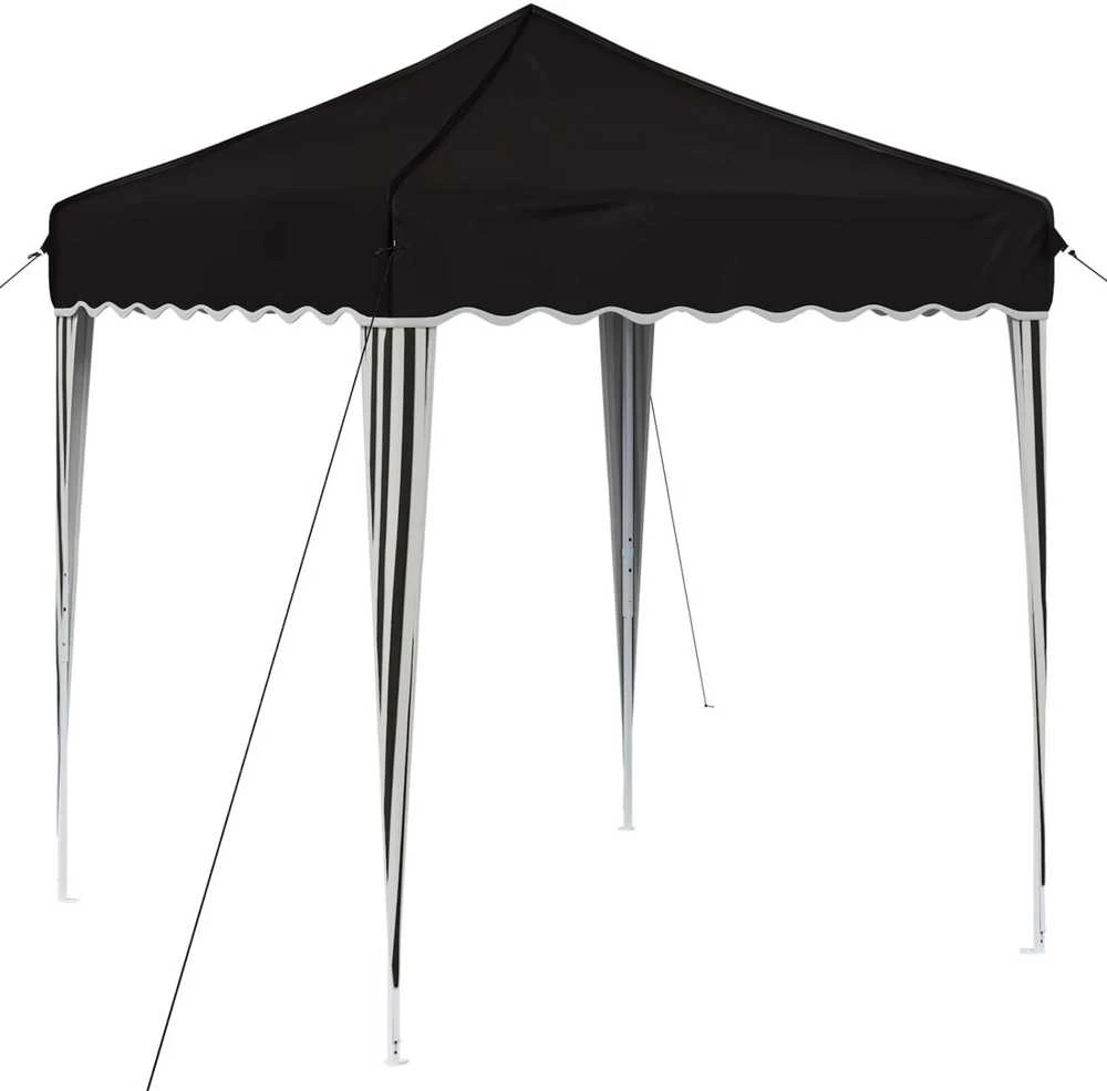 Pop-up šventinis palapinė 195 x 195 x 245 cm Juoda