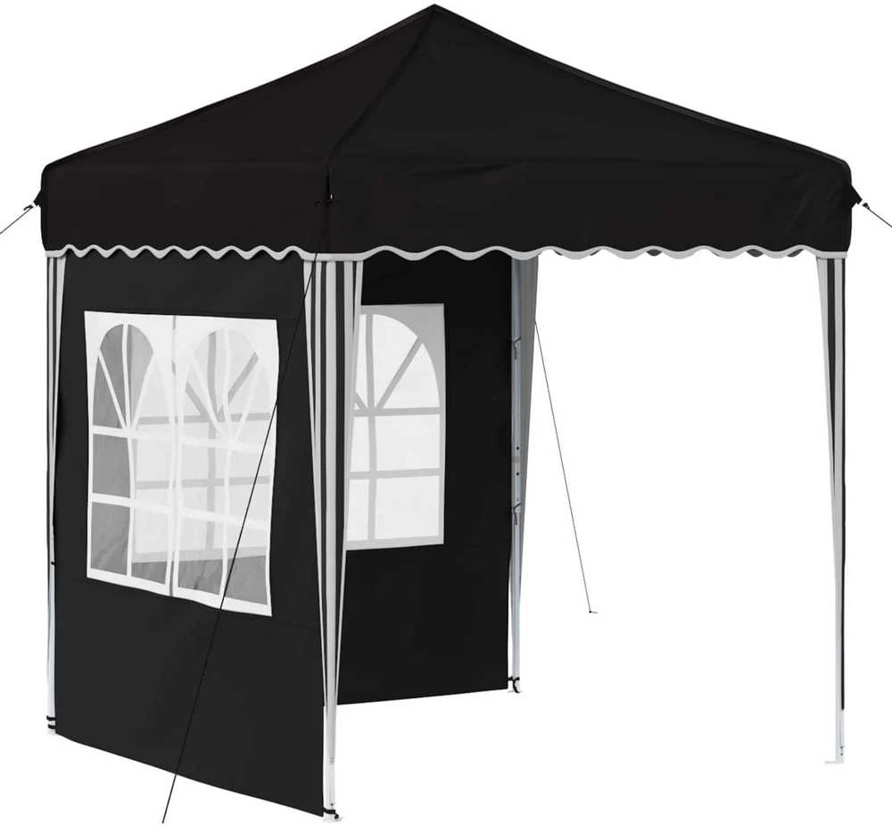 Pop-up šventinis palapinė 195 x 195 x 245 cm Juoda