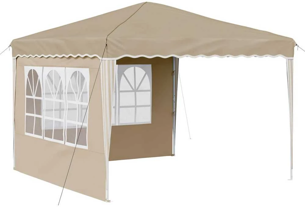 Pop-up šventinis palapinė 288 x 288 x 245 cm Kreminė