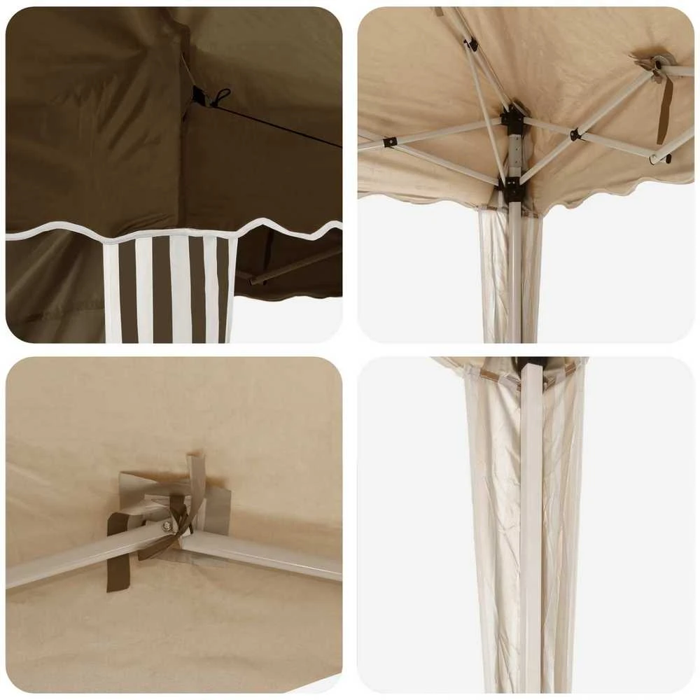 Pop-up šventinis palapinė 288 x 288 x 245 cm Taupe