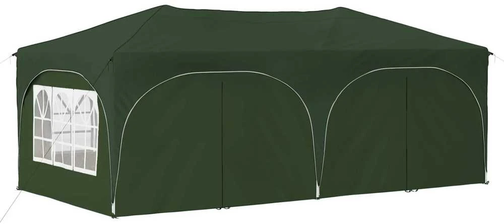Pop-up šventinis palapinė 575 x 288 x 245 cm Žalia