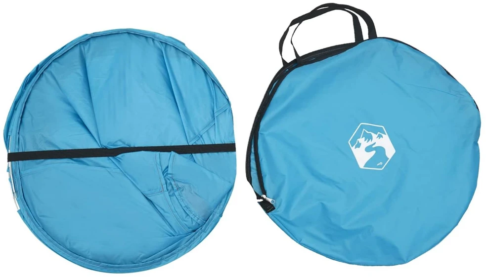 Pop-up tualeto palapinė su kabinimo virve 97 x 126 cm Mėlyna