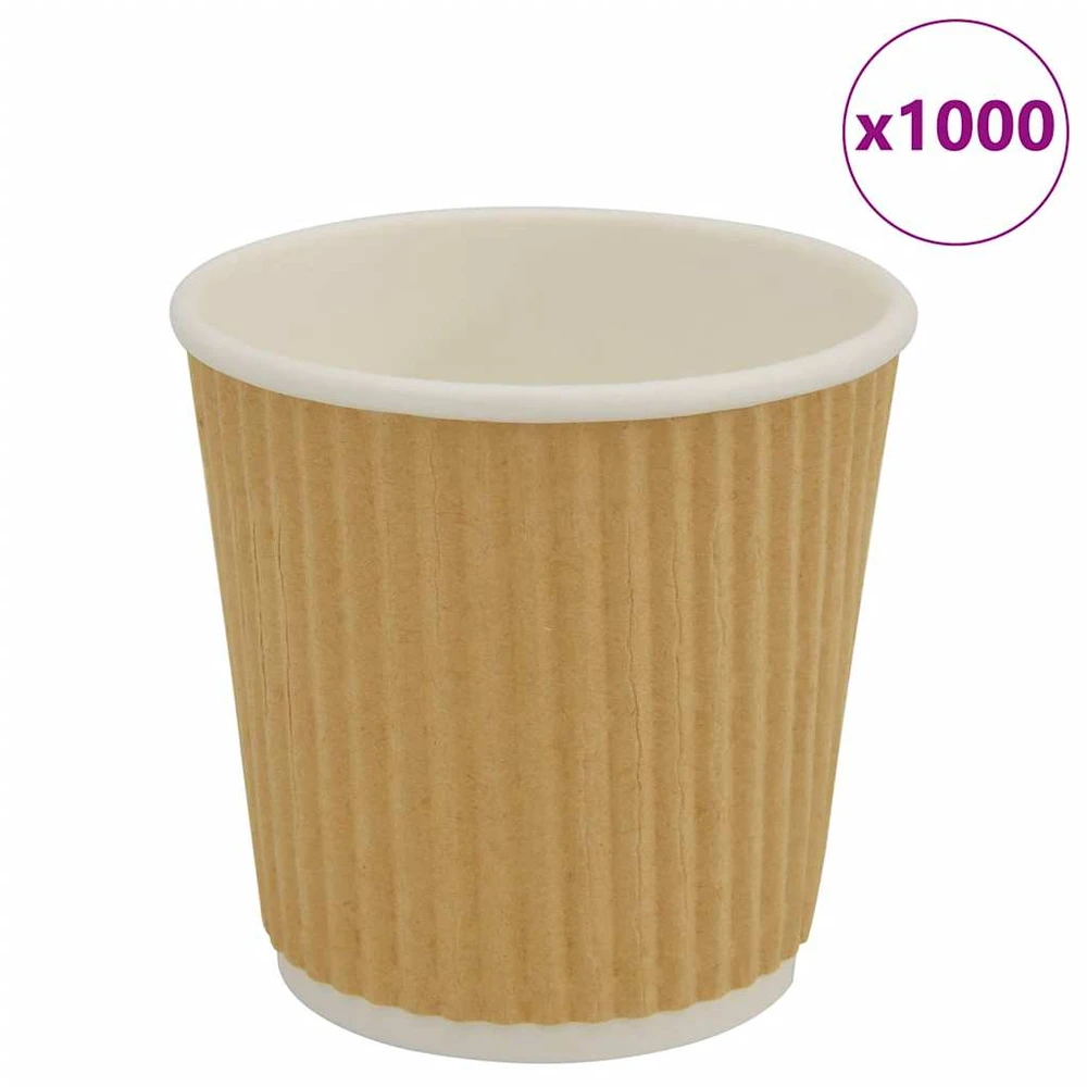 Popieriniai kavos puodeliai 1000 vnt 4oz 100ml Ruda