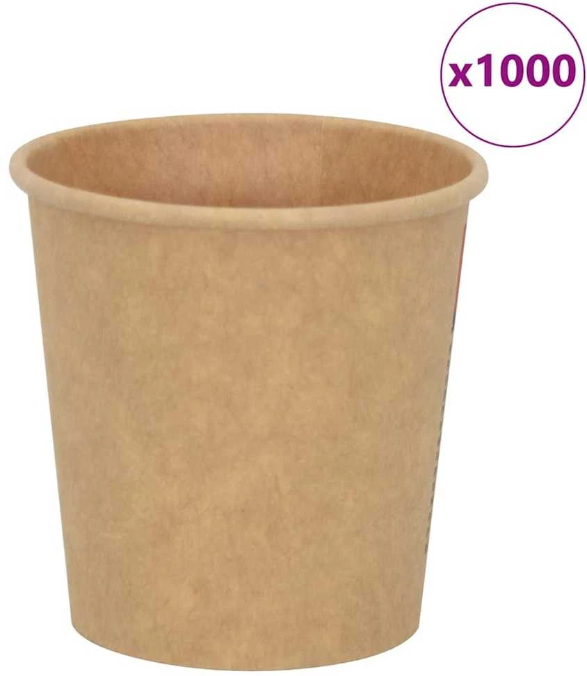 Popieriniai kavos puodeliai 1000 vnt 4oz 100ml Ruda