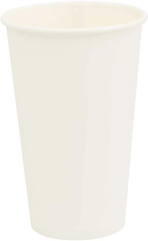 Popieriniai kavos puodeliai, 1000vnt., 16oz, 400ml, baltas