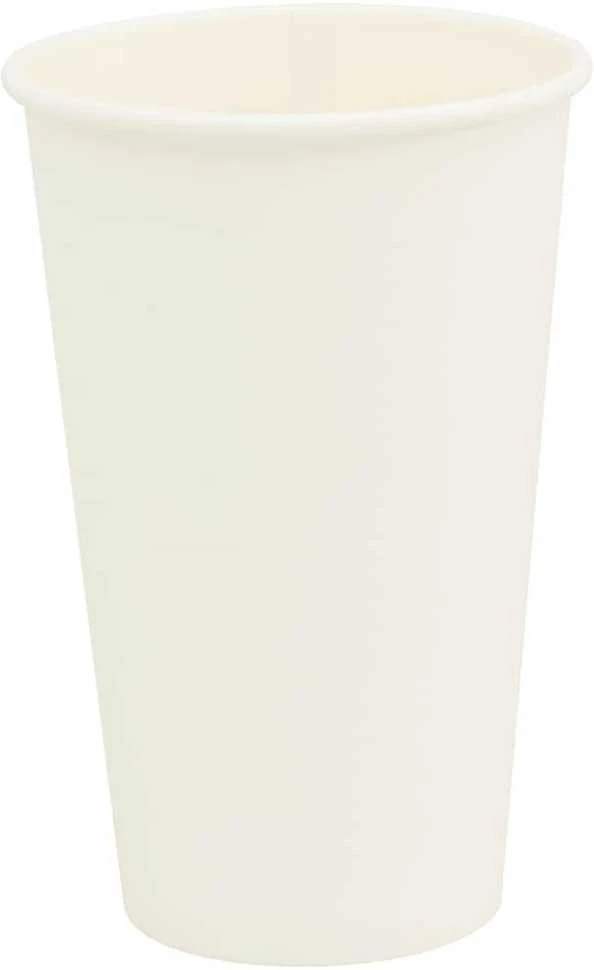 Popieriniai kavos puodeliai, 1000vnt., 16oz, 400ml, baltas