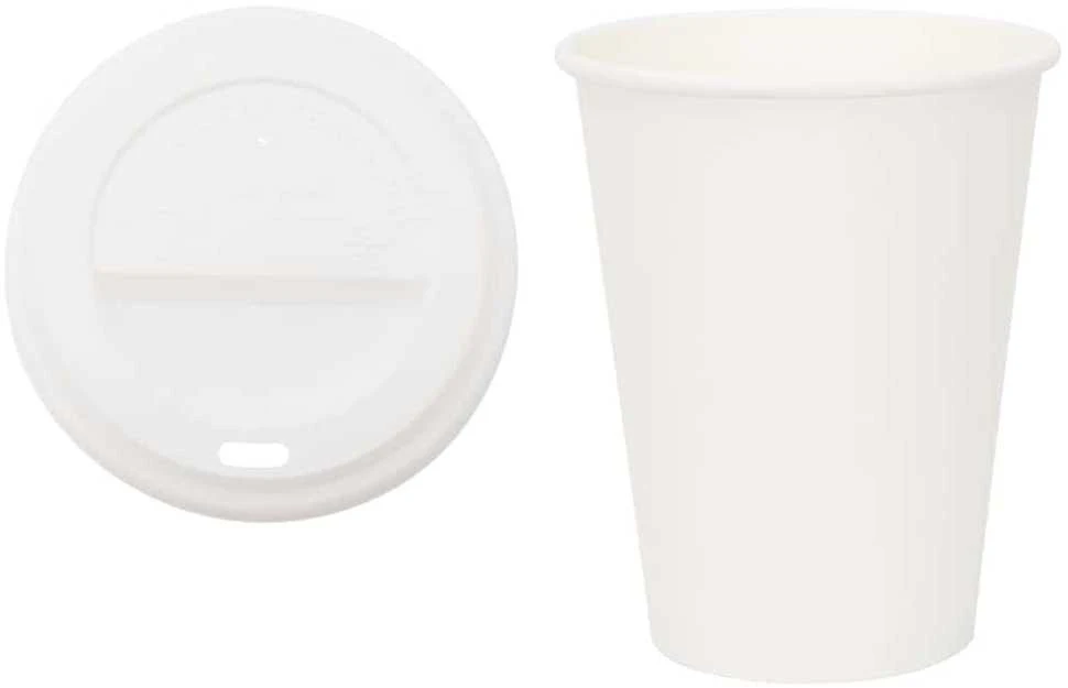 popieriniai kavos puodeliai su dangteliais 1000 vnt 12oz 300ml