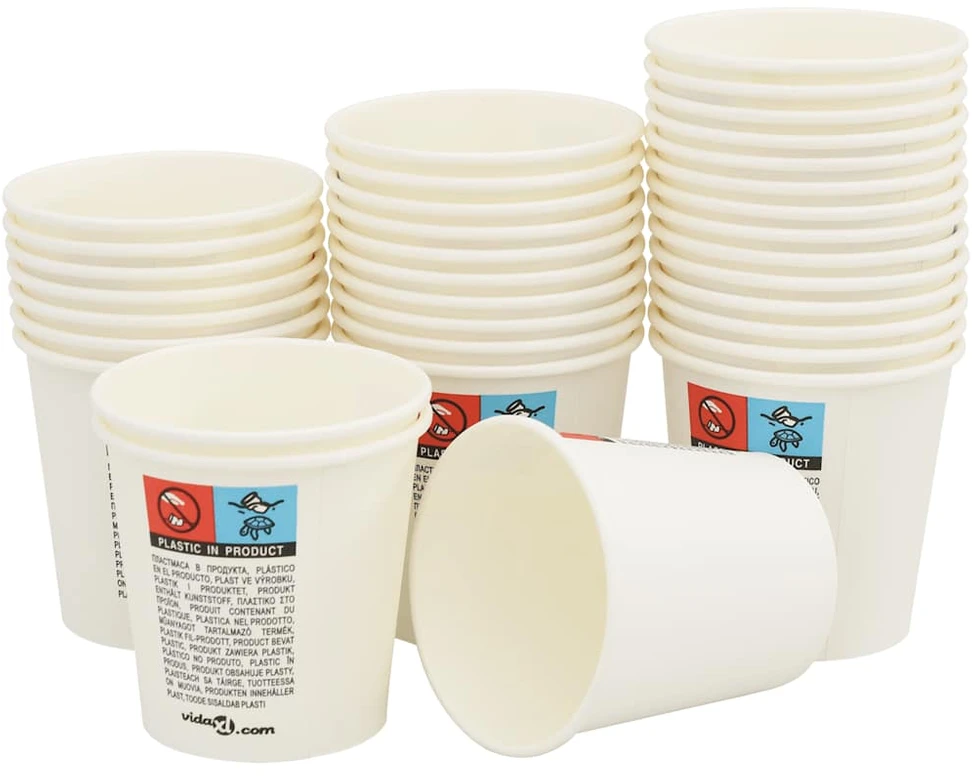 popieriniai kavos puodeliai su dangteliais 1000 vnt 4oz 100ml