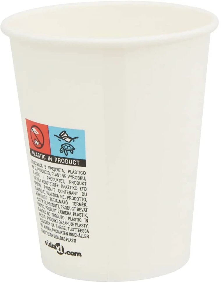 popieriniai kavos puodeliai su dangteliais 1000 vnt 8oz 200ml