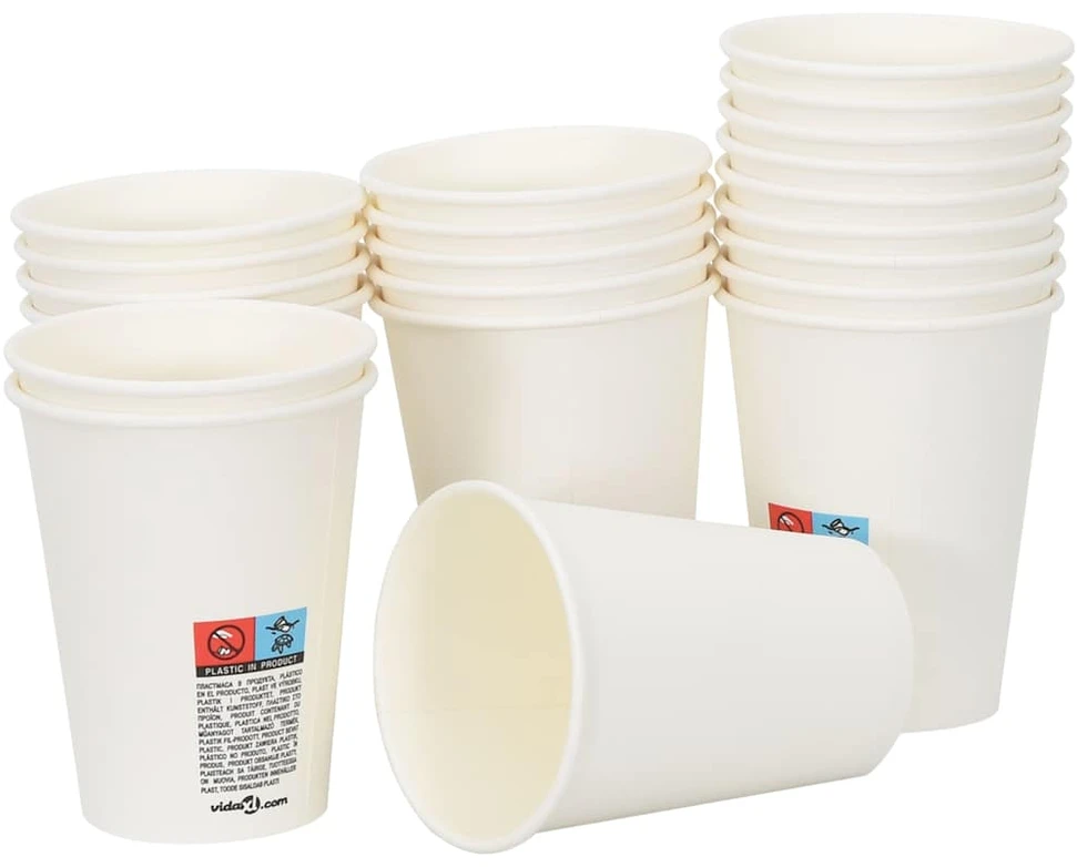 popieriniai kavos puodeliai su dangteliais 1000 vnt 12oz 300ml