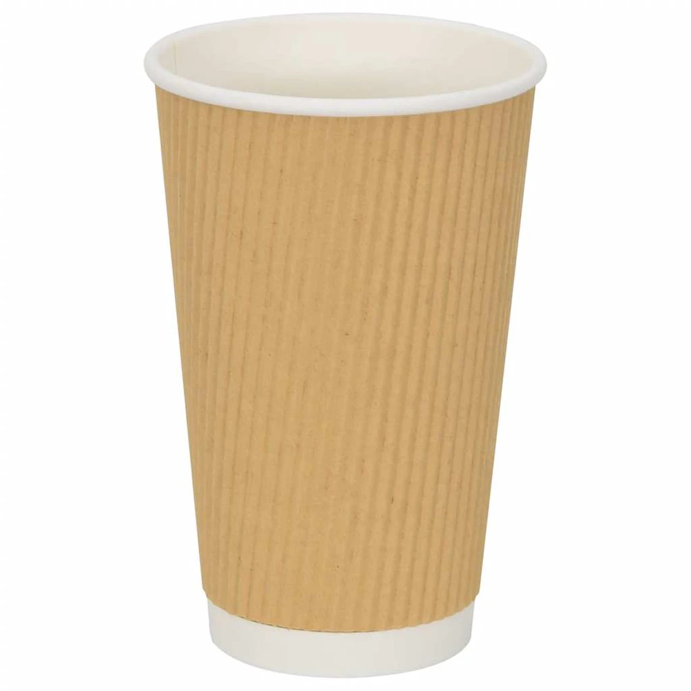 popieriniai kavos puodeliai su dangteliais 1000 vnt 16oz 400 ml