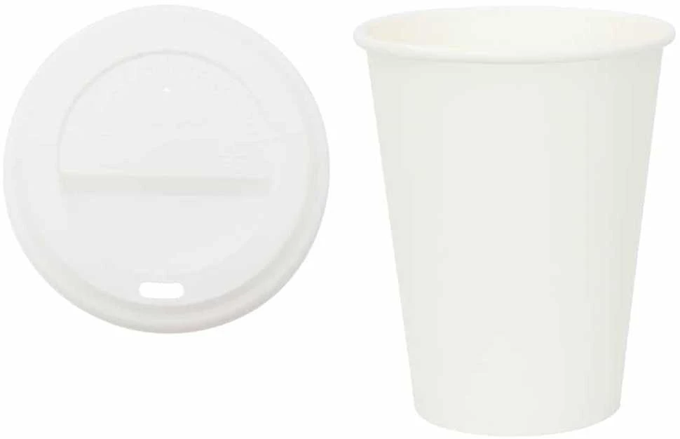 popieriniai kavos puodeliai su dangteliais 1000 vnt 12oz 300ml