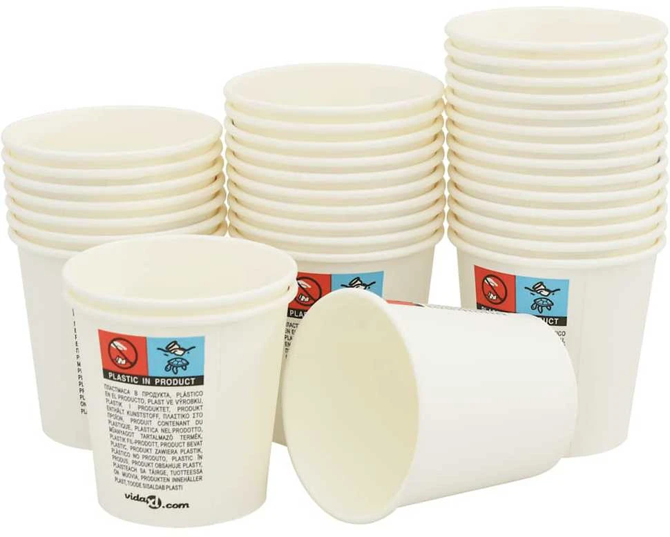 popieriniai kavos puodeliai su dangteliais 1000 vnt 4oz 100ml
