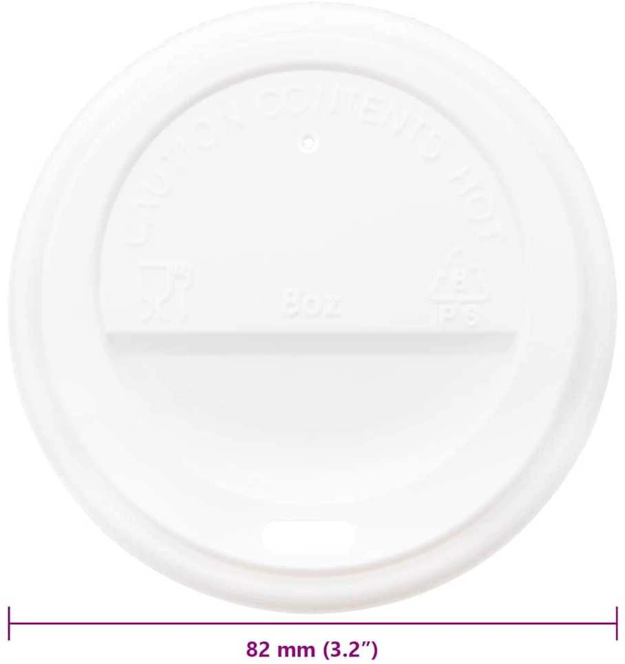 Popieriniai kavos puodelių dangteliai, Ø80mm, 8oz, 1000vnt.