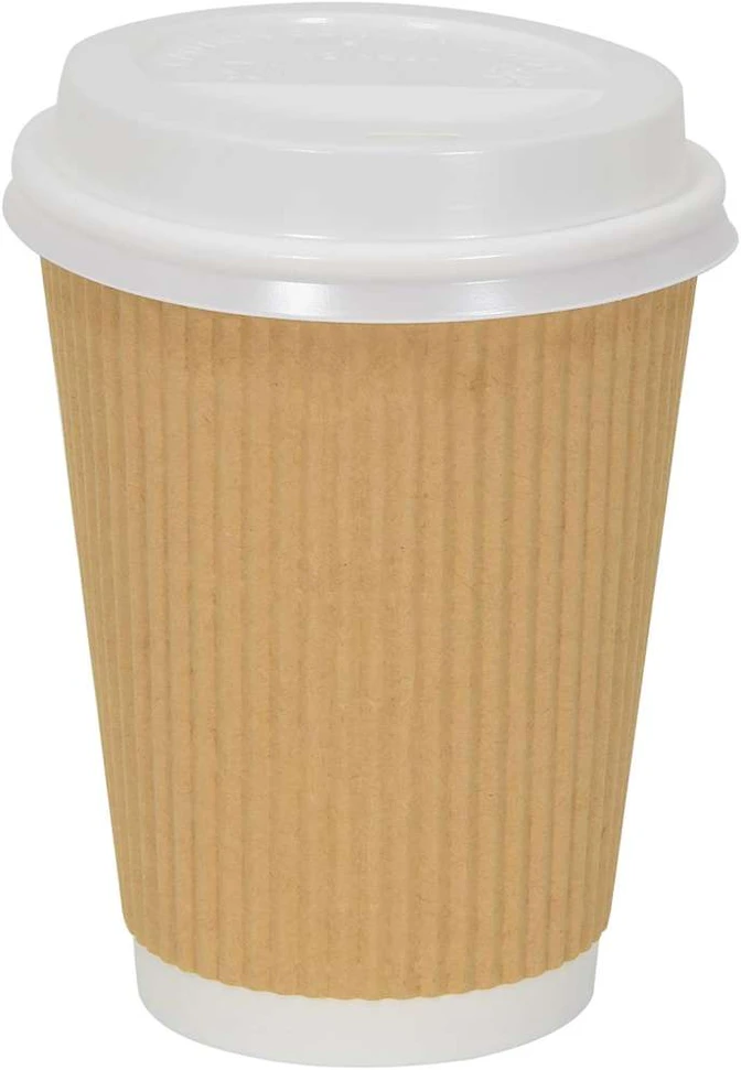 Popieriniai kavos puodelių dangteliai, Ø90mm 12oz/16oz 1000vnt.
