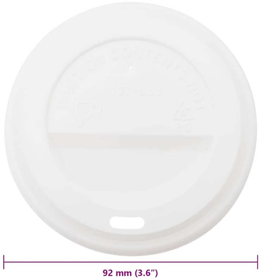 Popieriniai kavos puodelių dangteliai, Ø90mm 12oz/16oz 1000vnt.