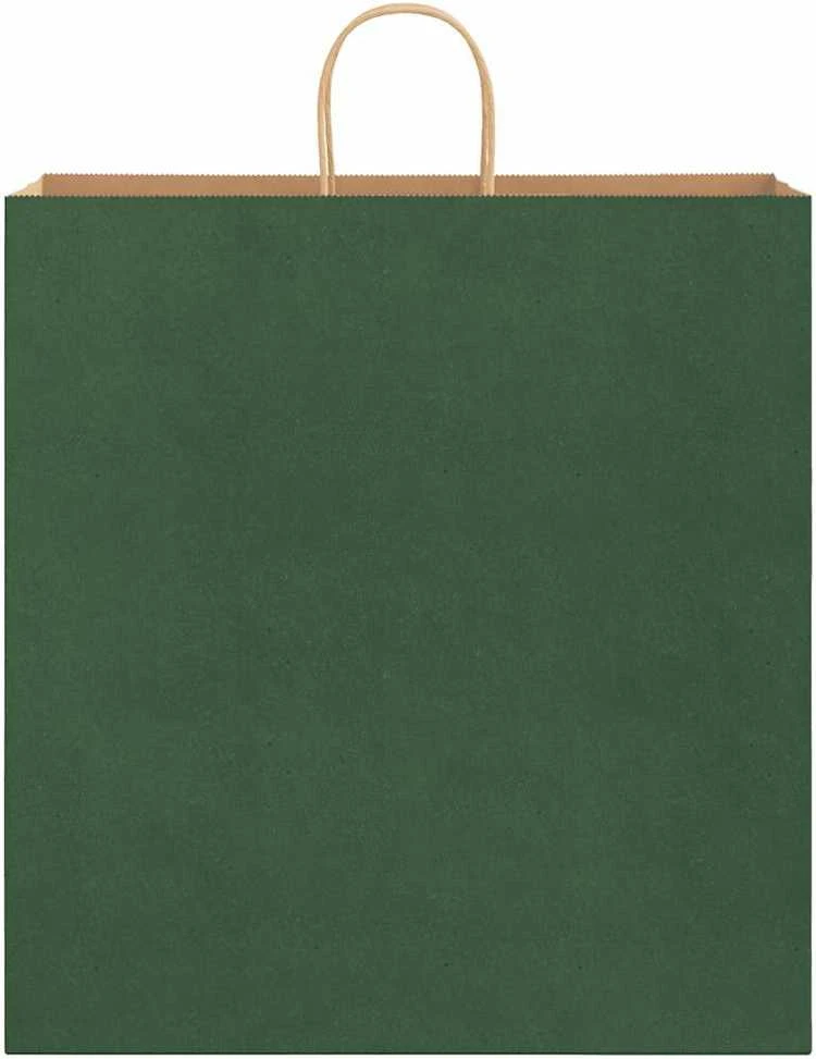 Popieriniai maišeliai 250vnt. su rankenomis, žalios, 45x17x48cm
