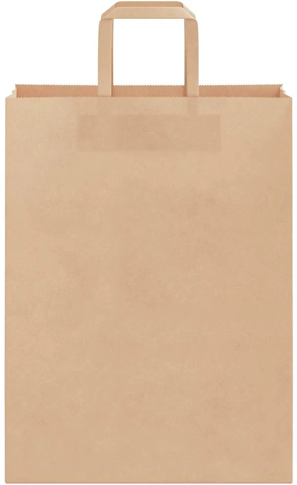 Popieriniai maišeliai 250vnt., su rankenomis, rudos, 26x12x35cm