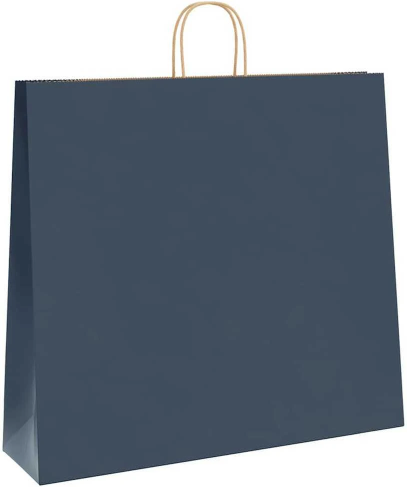 Popieriniai maišeliai 250vnt. su rankenomis, mėlynas 54x15x49cm
