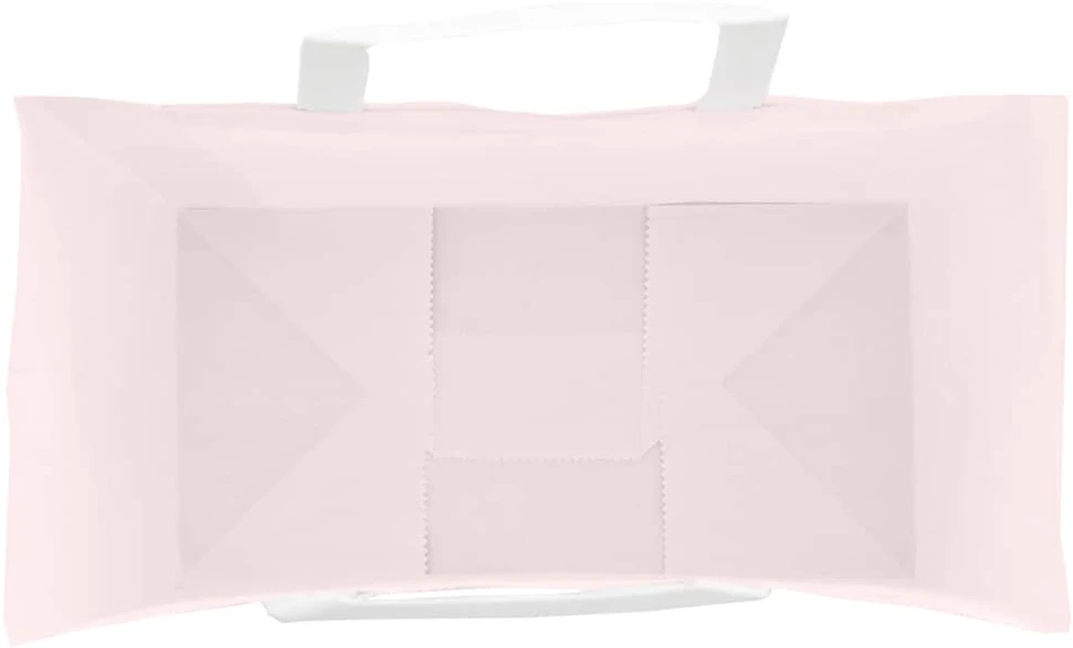 Popieriniai maišeliai 250vnt. su rankenomis, rožinis 32x17x25cm