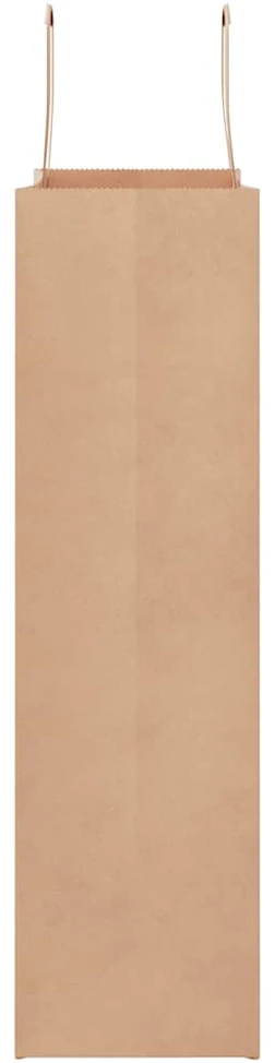 Popieriniai maišeliai 250vnt., su rankenomis, rudos, 32x12x42cm