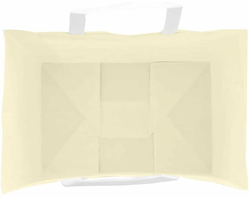 Popieriniai maišeliai 250vnt. su rankenomis geltonos 32x22x28cm