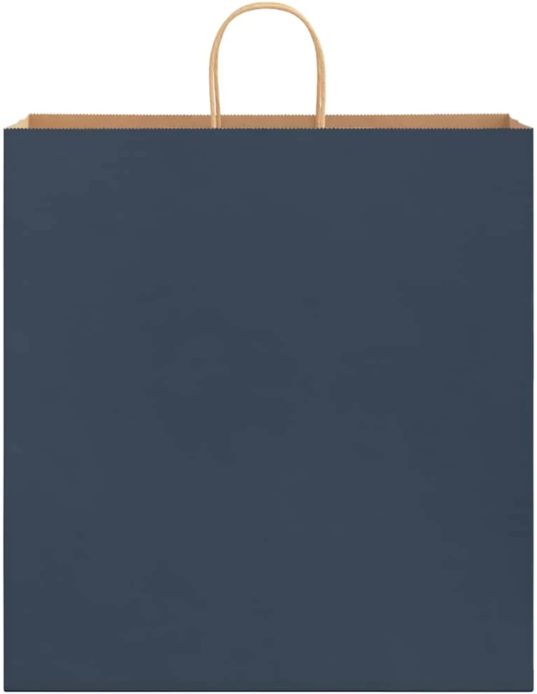 Popieriniai maišeliai 250vnt. su rankenomis, mėlynas 45x17x48cm