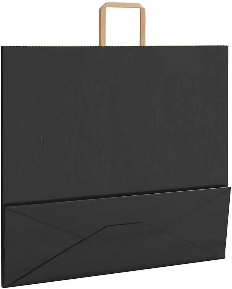 Popieriniai maišeliai 250vnt. su rankenomis, juodas, 54x15x49cm