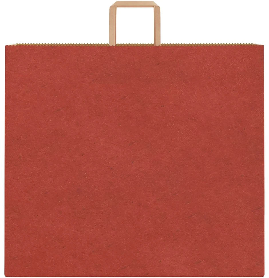 Popieriniai maišeliai 250vnt. su rankenomis raudonos 54x15x49cm