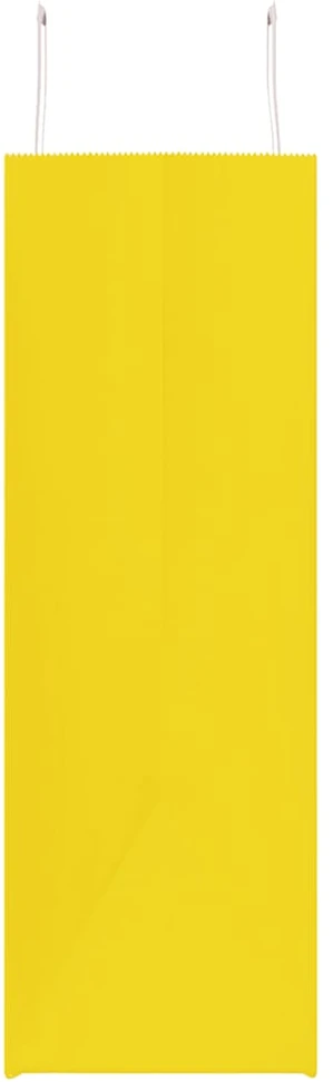 Popieriniai maišeliai 250vnt. su rankenomis geltonos 54x15x49cm
