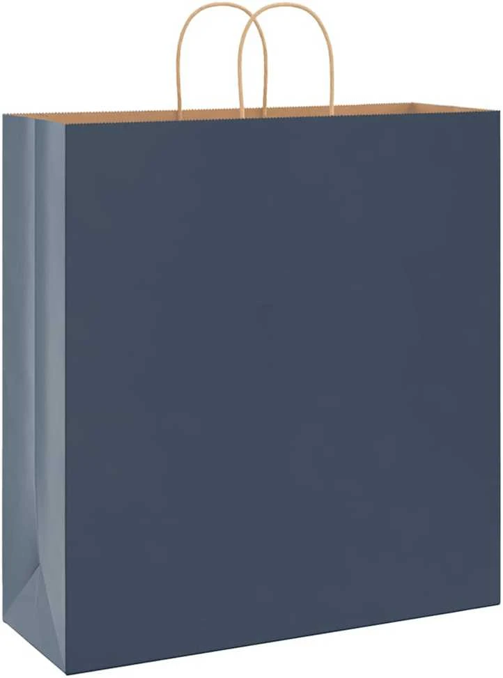 Popieriniai maišeliai 250vnt. su rankenomis, mėlynas 45x17x48cm