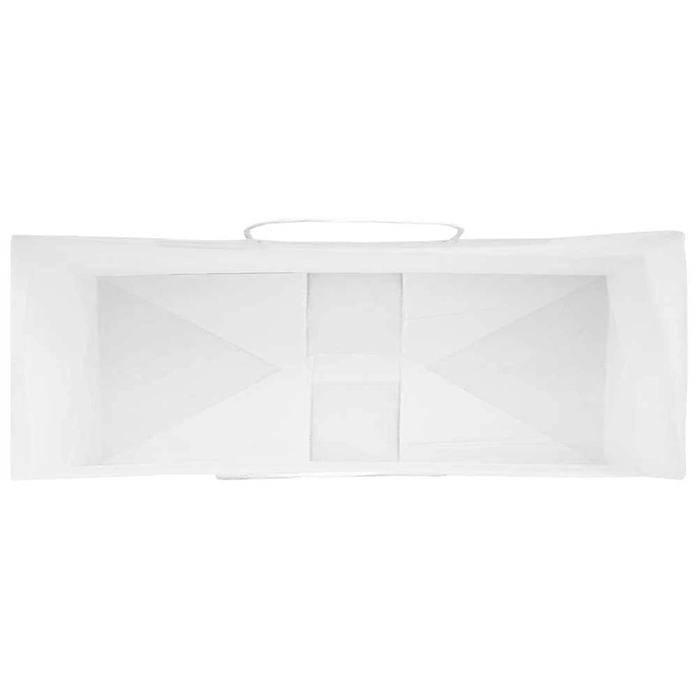 Popieriniai maišeliai 250vnt. su rankenomis, baltas, 45x17x48cm