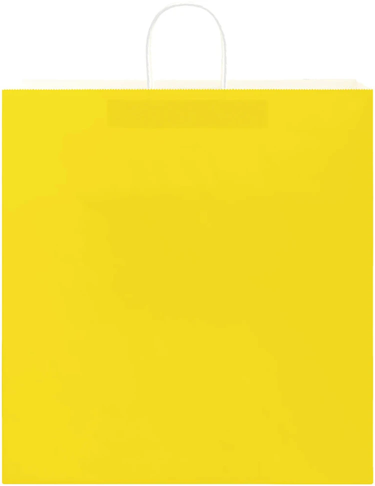 Popieriniai maišeliai 250vnt. su rankenomis geltonos 45x17x48cm
