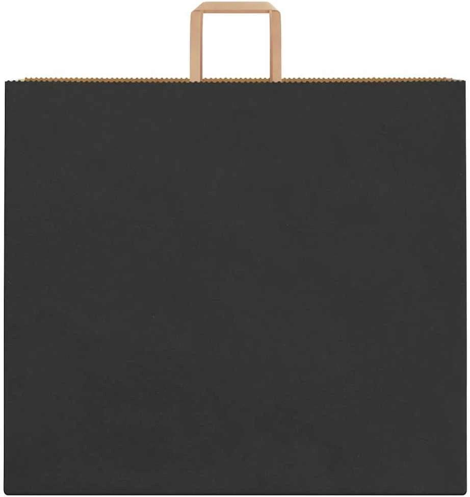 Popieriniai maišeliai 250vnt. su rankenomis, juodas, 54x15x49cm