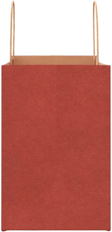 Popieriniai maišeliai 250vnt. su rankenomis raudonos 26x17x25cm