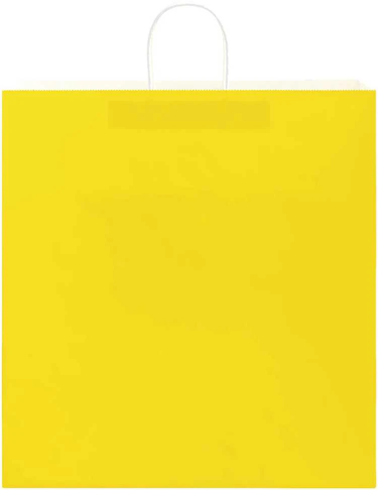 Popieriniai maišeliai 250vnt. su rankenomis geltonos 45x17x48cm